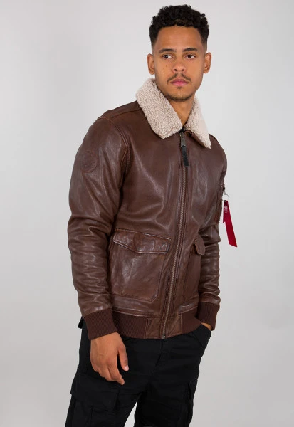 G-1 Brown Leather Bomber Jacket 5 G-1 Brown Leather Bomber Jacket - Image 3