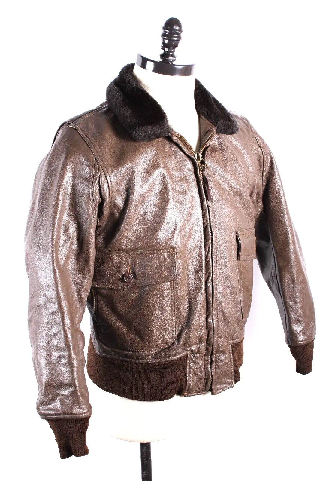 G-1 Goatskin Leather Flight Bomber Jacket 3 G-1 Goatskin Leather Flight Bomber Jacket