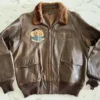 G-1 Korean Flying Brown Leather Bomber Jacket 1 G-1 Korean Flying Brown Leather Bomber Jacket -Us Military Jacket G 1 Korean Flying Brown Leather Bomber Jacket