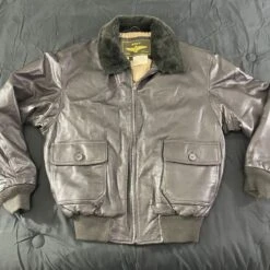 G-1 Silver Landing Leather Flight Bomber Jacket