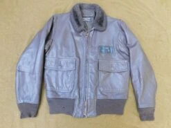 G-1 Silver Leather Flight Jacket