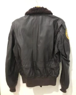 G-1 USN Bomber Black Goatskin Leather Jacket -Us Military Jacket G 1 USN Bomber Black Goatskin Leather Jacket