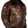G-1 Wolves Brown Flight Leather Jacket 2 G-1 Wolves Brown Flight Leather Jacket -Us Military Jacket G 1 Wolves Brown Flight Leather Jacket 1