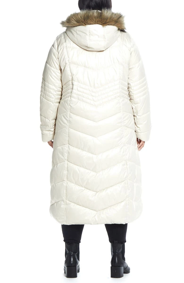 Gallery Hooded Maxi Puffer Coat With Faux Fur Trim 4 Gallery Hooded Maxi Puffer Coat With Faux Fur Trim - Image 2