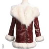 Genuine Leather Trench Fur Hooded Coat
