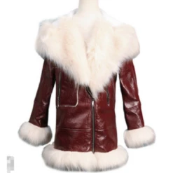 Genuine Leather Trench Fur Hooded Coat