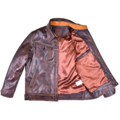 Goatskin Leather Ranch Jacket 10 Goatskin Leather Ranch Jacket -Us Military Jacket Goatskin Leather Brown Ranch Jacket