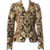 Gold Leafing Velvet Blazer