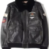 Harley-davidson G-1 Patch Collar Shearling Boa Leather Jacket