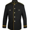 High Collar Police Honor Guard Black And Gold Uniform Jacket -Us Military Jacket High Collar Police Honor Guard Black And Gold Uniform Jacket