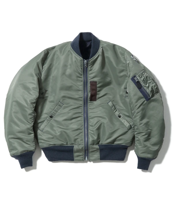 Intermediate Ma-1 Grey And Navy Blue Reversible Flight Jacket 3 Intermediate Ma-1 Grey And Navy Blue Reversible Flight Jacket