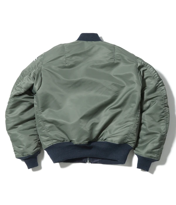Intermediate Ma-1 Grey And Navy Blue Reversible Flight Jacket 4 Intermediate Ma-1 Grey And Navy Blue Reversible Flight Jacket - Image 2