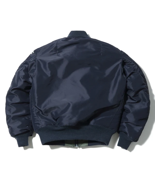 Intermediate Ma-1 Grey And Navy Blue Reversible Flight Jacket 6 Intermediate Ma-1 Grey And Navy Blue Reversible Flight Jacket - Image 4