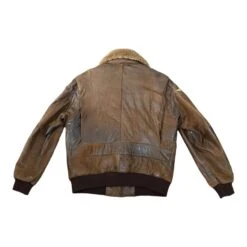 Intermediate Vintage USA G-1 Brown Leather Flight Jacket -Us Military Jacket Intermediate Vintage USA G 1 Brown Leather Flight Jacket