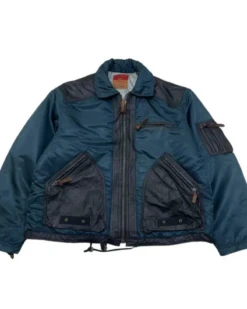 Japanese Brand Abitio Style Navy Blue B-3 Pacthwork Jacket