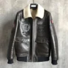 Jonathan Brown Shearling G-1 Bomber Jacket -Us Military Jacket Jonathan Brown Shearling Fur G 1 Bomber Leather Jacket