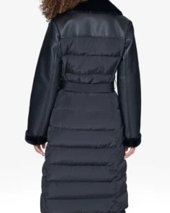 Karl Lagerfeld Paris Faux Fur Trim Quilted Coat -Us Military Jacket Karl Lagerfeld Paris Faux Fur Trim Quilted Coat