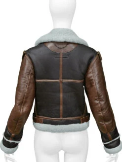 Katie Mcgrath Shearling Jacket -Us Military Jacket Katie McGrath Leather Jacket