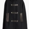Khaite Melbo Mixed Media Black Wool Coat -Us Military Jacket Khaite Melbo Mixed Media Black Wool Coat 1