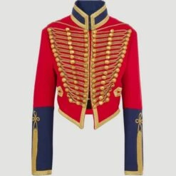 Ladies Hussar Red Military Jacket