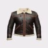 Lambskin Leather Brown Bomber Jacket -Us Military Jacket Lambskin Leather Brown Jacket