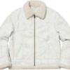 Lambskin White B-3 Bomber Jacket