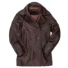 Leather Pea Coat 1 Leather Pea Coat -Us Military Jacket Leather Pea Coat
