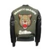 Top Gun Leopard Olive Wool-PU Jacket 1 Top Gun Leopard Olive Wool-PU Jacket -Us Military Jacket Leopard Olive Wool Jacket