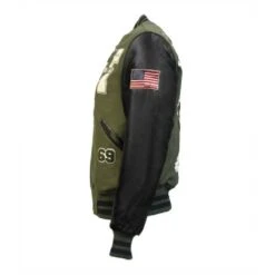 Top Gun Leopard Olive Wool-PU Jacket 6 Top Gun Leopard Olive Wool-PU Jacket -Us Military Jacket Leopard Wool PU Black Jacket 1