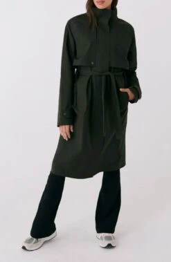 Lole Aliz Waterproof Olive Trench Coat
