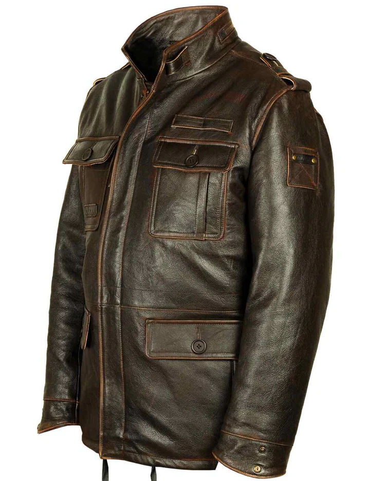 M-65 Brown Field Leather Jacket 4 M-65 Brown Field Leather Jacket - Image 2