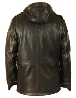 M-65 Cap Brown Field Leather Military Jacket -Us Military Jacket M 65 Cap Field Leather Military Jacket