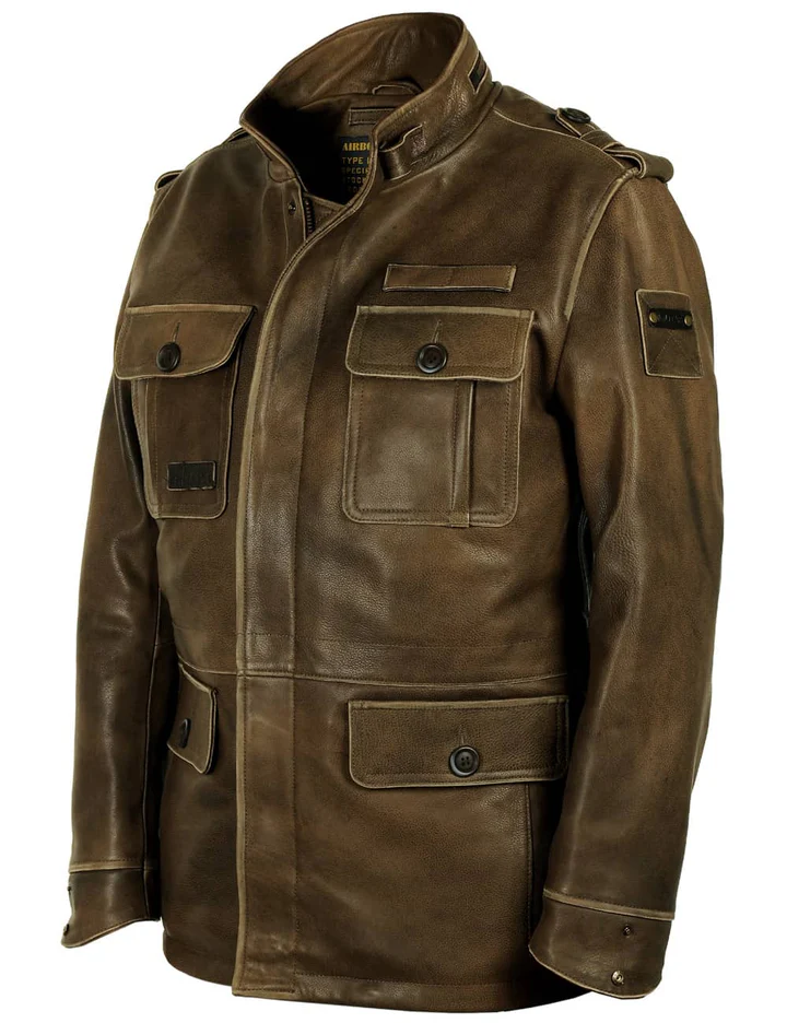 M-65 Field Olive Leather Jacket 4 M-65 Field Olive Leather Jacket - Image 2