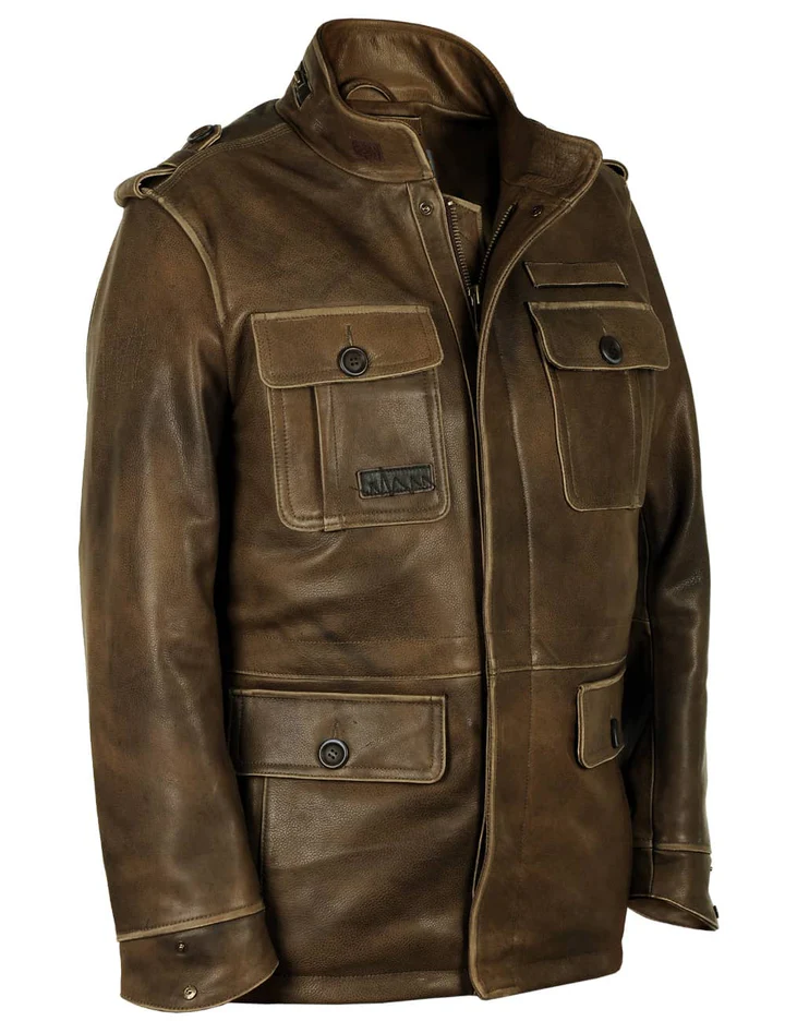 M-65 Field Olive Leather Jacket 3 M-65 Field Olive Leather Jacket