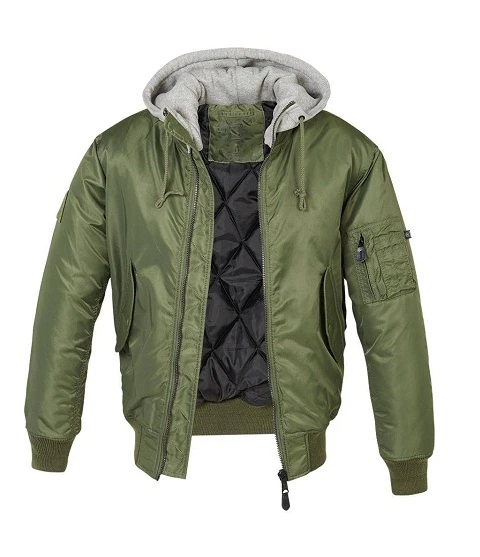 MA 1 Nylon Hooded Olive Jacket 3 MA 1 Nylon Hooded Olive Jacket
