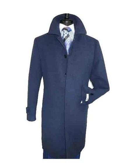 MENS BLUE DRESS TOP OVERCOAT 3 MENS BLUE DRESS TOP OVERCOAT