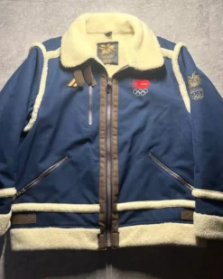 MIZUNO Type B-3 Leather Flight Mouton Nagano Olympics Bomber Jacket