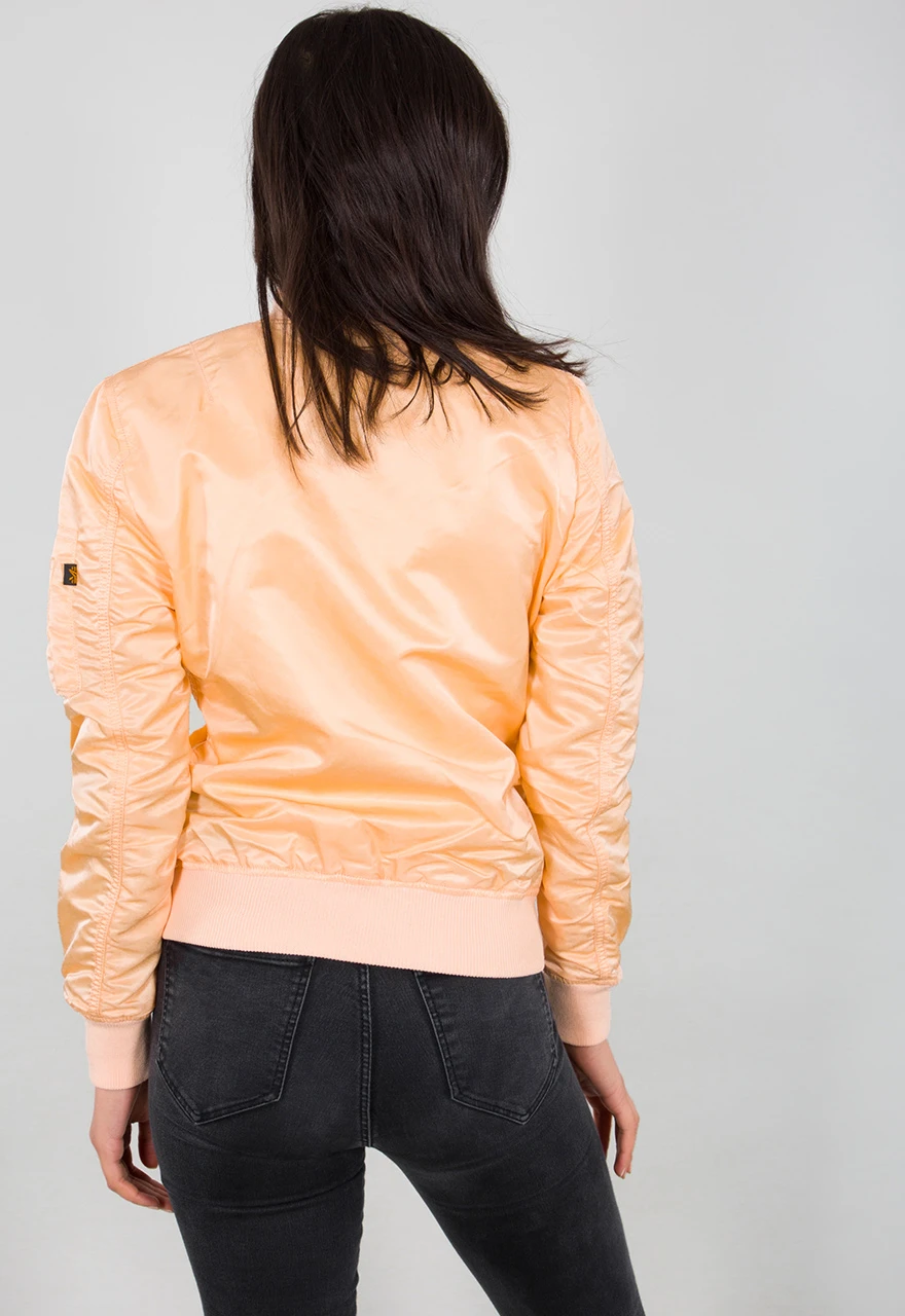 Women’s Ma-1 Apricot Bomber Jacket 5 Women’s Ma-1 Apricot Bomber Jacket - Image 3