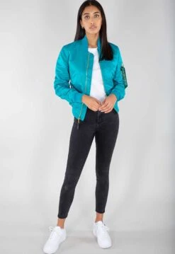Women’s Ma-1 Blue Lagoon Bomber Jacket 11 Women’s Ma-1 Blue Lagoon Bomber Jacket -Us Military Jacket Ma 1 Blue Lagoon Bomber Jacket