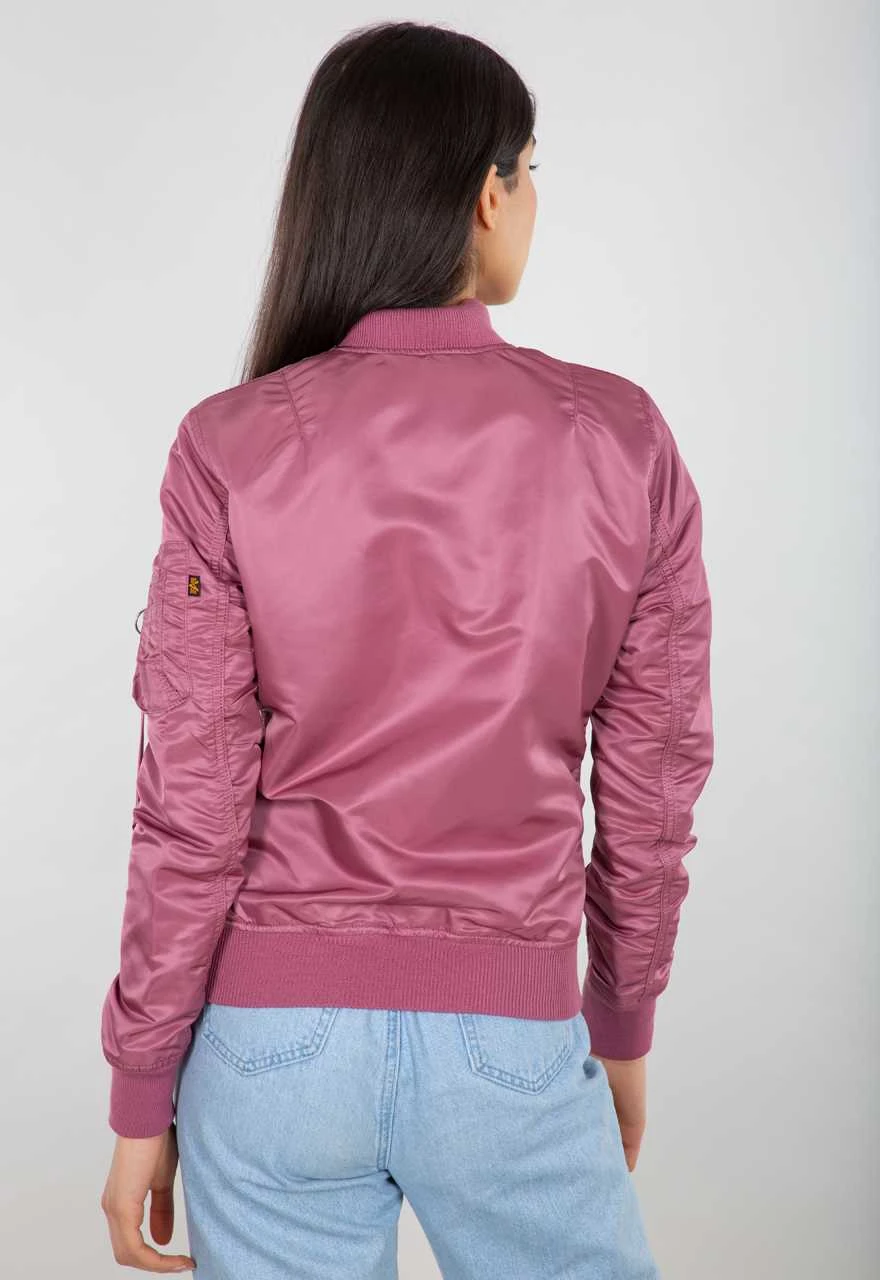 Women’s Ma-1 Dusty Pink Bomber Jacket 5 Women’s Ma-1 Dusty Pink Bomber Jacket - Image 3