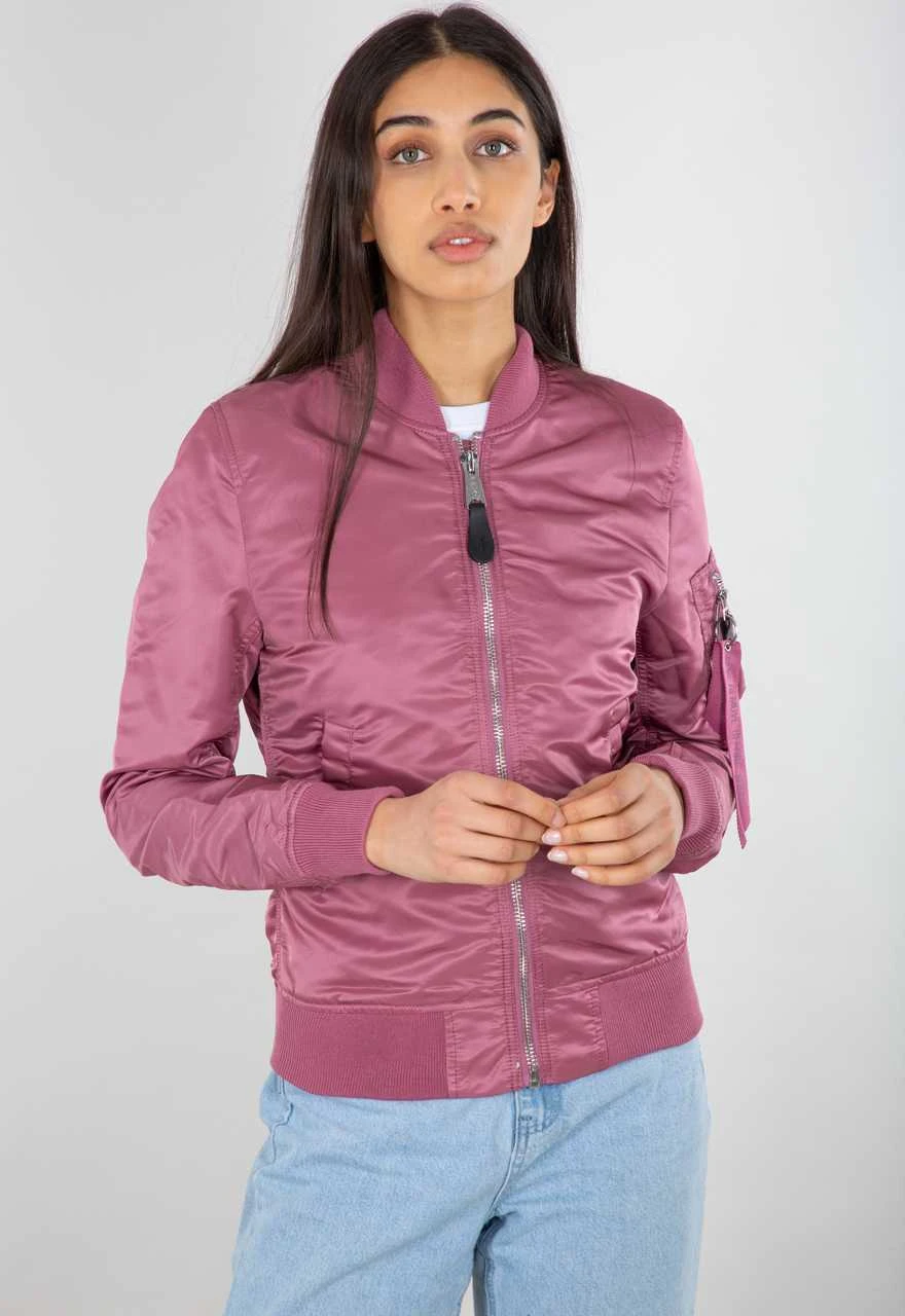 Women’s Ma-1 Dusty Pink Bomber Jacket 4 Women’s Ma-1 Dusty Pink Bomber Jacket - Image 2