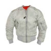 Ma-1 Flight Pilot Air Army Military Warm Padded Silver Jacket