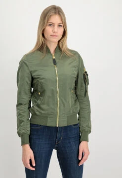Women’s Ma-1 Green Bomber Jacket -Us Military Jacket Ma 1 Green Jacket 1