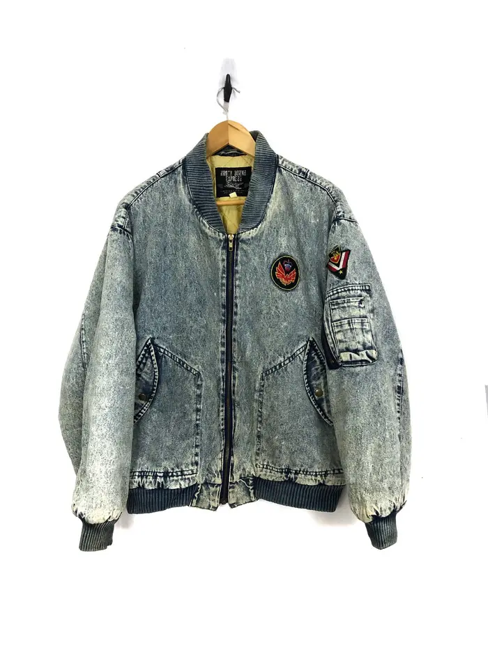 Ma-1 North Bound Express Vietnam War Denim Bomber Jacket 3 Ma-1 North Bound Express Vietnam War Denim Bomber Jacket