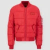 Ma-1 Puffer Red Flight Bomber Jacket