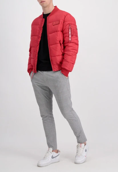 Ma-1 Puffer Red Flight Bomber Jacket 4 Ma-1 Puffer Red Flight Bomber Jacket - Image 2