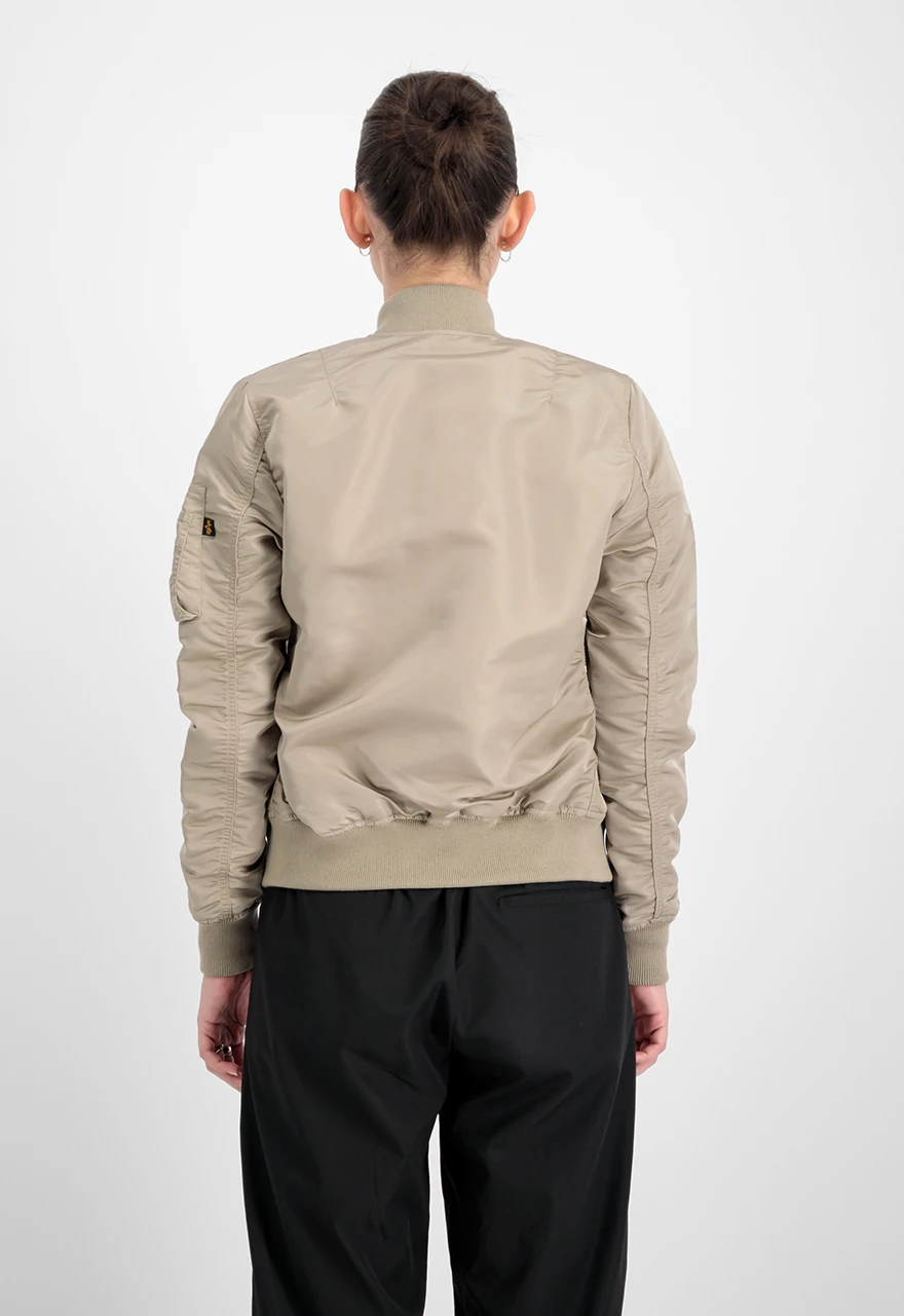 Women’s Ma-1 Vintage Sand Bomber Jacket 6 Women’s Ma-1 Vintage Sand Bomber Jacket - Image 4