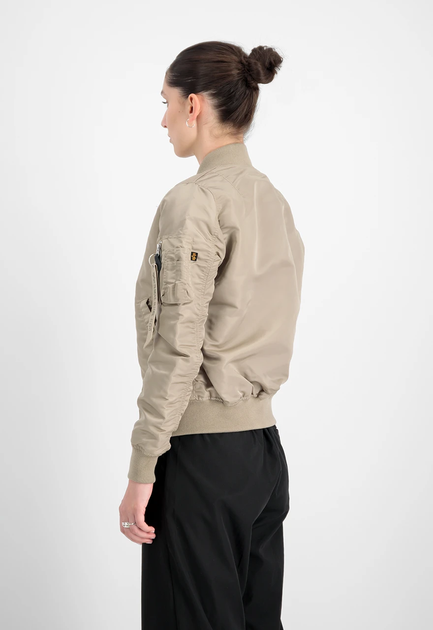 Women’s Ma-1 Vintage Sand Bomber Jacket 7 Women’s Ma-1 Vintage Sand Bomber Jacket - Image 5