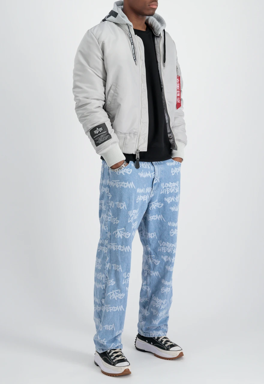 Ma-1 White Hooded Nylon Bomber Jacket 4 Ma-1 White Hooded Nylon Bomber Jacket - Image 2