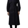 Mackage Black Alia Water Repellent Trench Coat